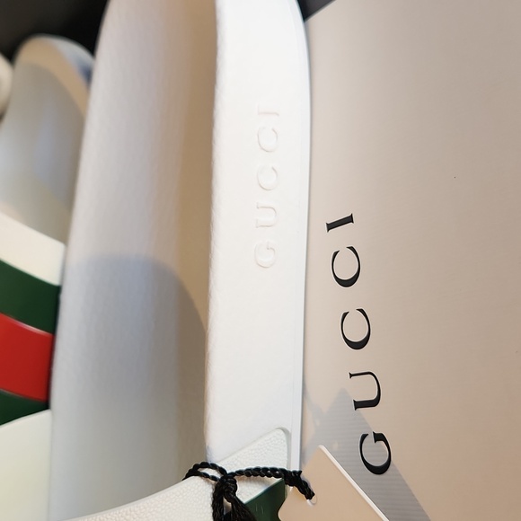 Auth NEW‼️ Gucci slides, Men's size 14 made in Italy, - Picture 5 of 11